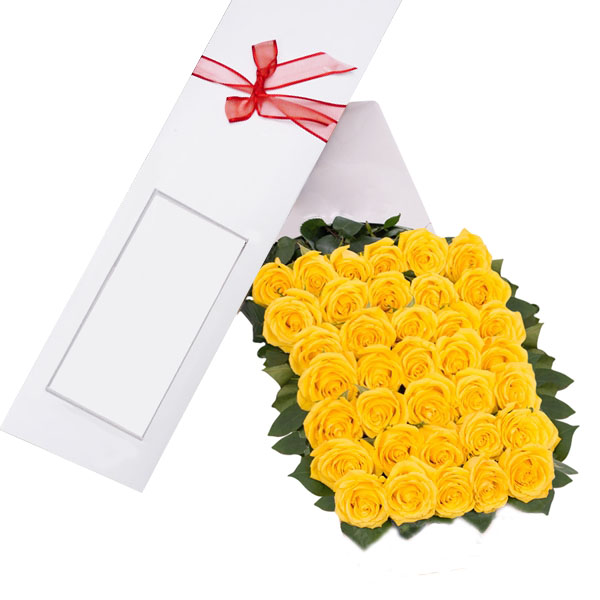 Caja de 36 Rosas Amarillas